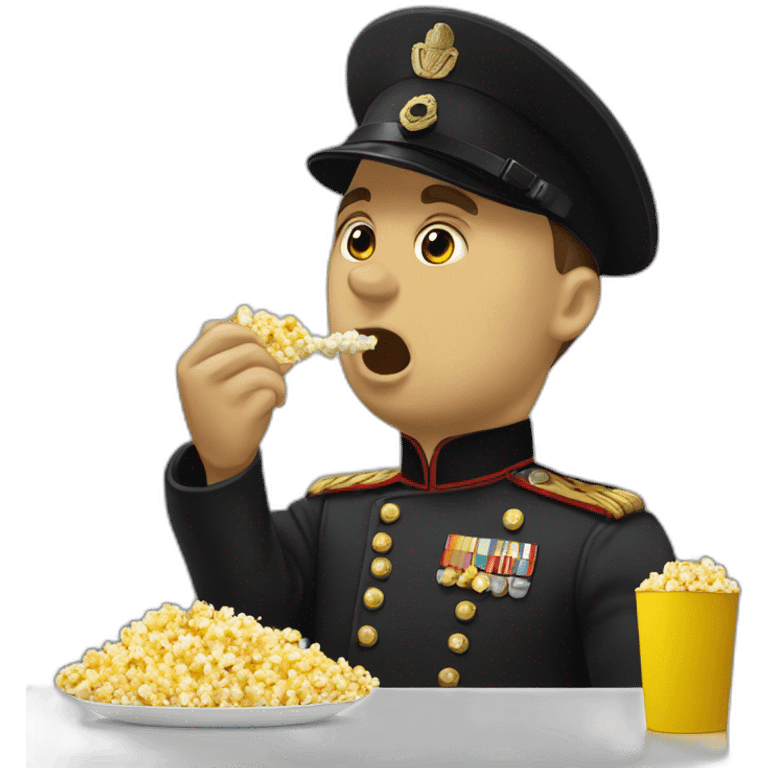 Mussolini eating popcorn emoji