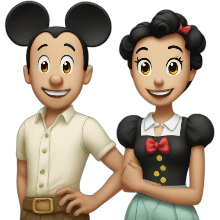 Mickey and Minnie emoji