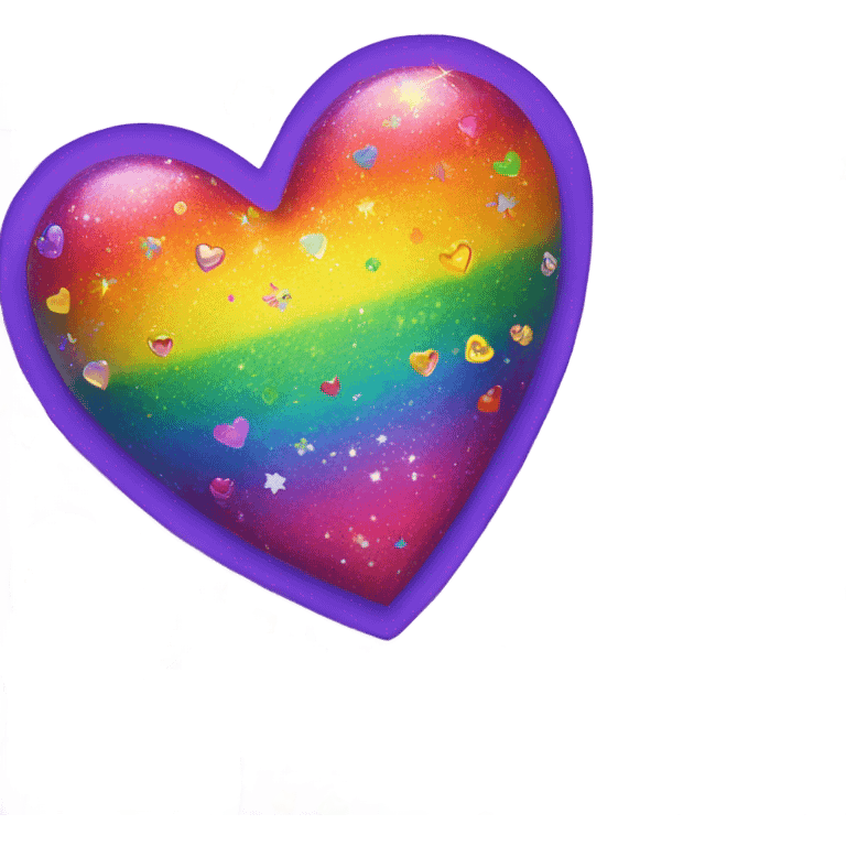 Lisa Frank, rainbow heart emoji