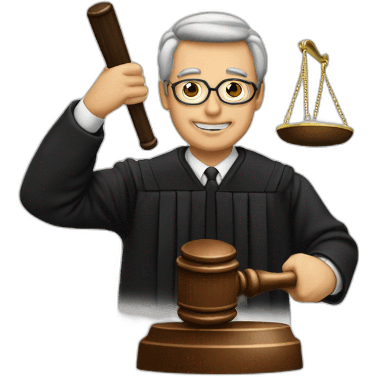 judge with gavel emoji