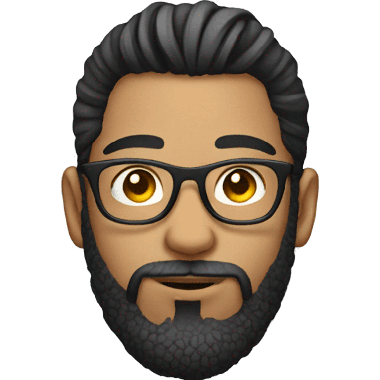 A hipster young man with a man bun emoji