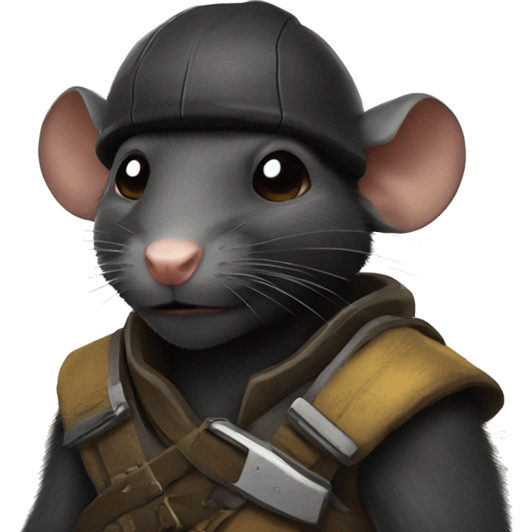 Black rat fighter emoji