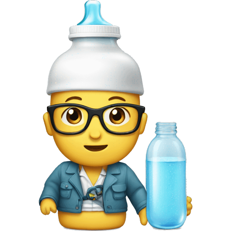 nerd baby bottle emoji