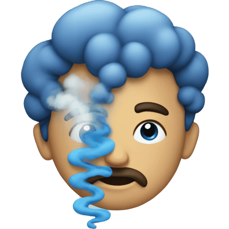 blue smoke emoji