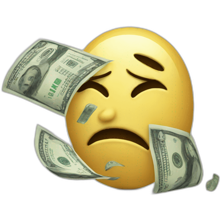 crying money emoji