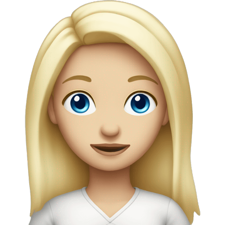 Blond girl with blue eyes  emoji