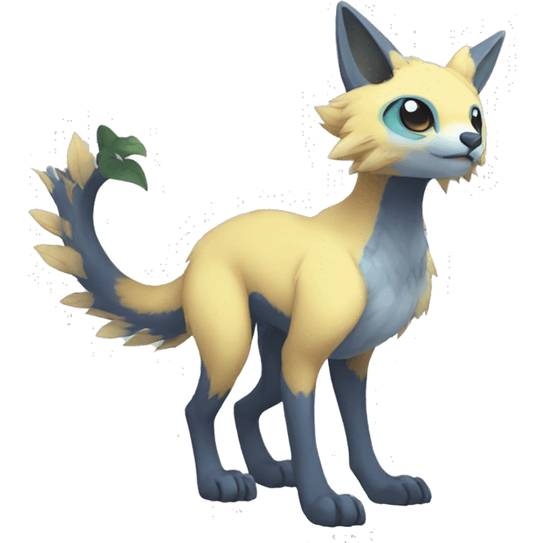 Cute cool fantasy animal hybrid Fakemon full body emoji