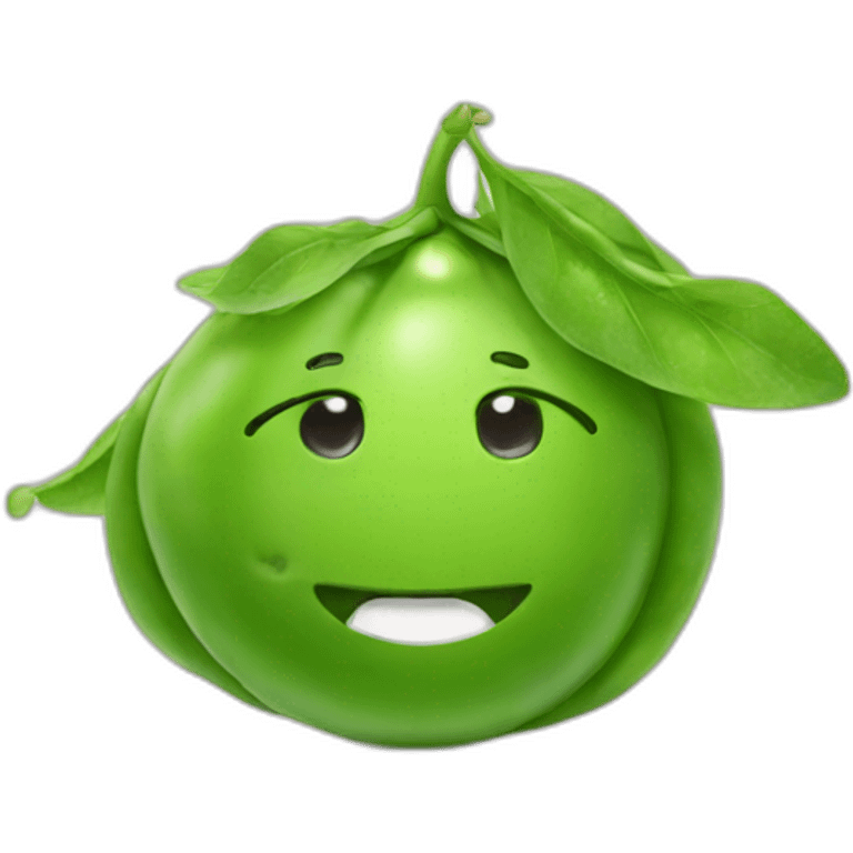 pea with face emoji