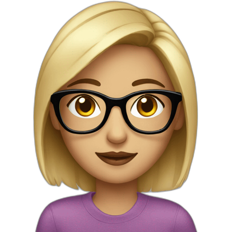 A girl with super sexy glasses emoji