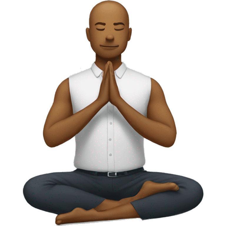 businessman meditating emoji