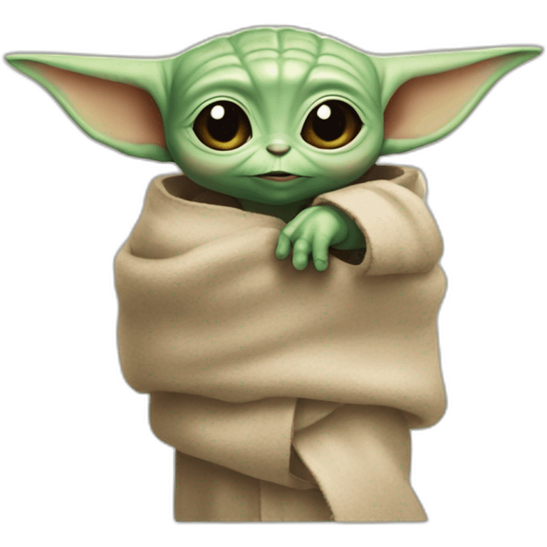 Baby Yoda making the number 3 on his hand emoji