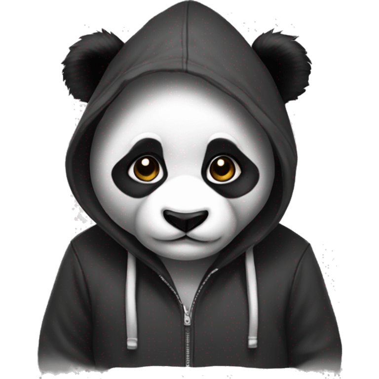 Panda wearing a hoodie emoji