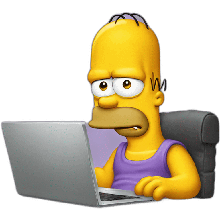 Simpson with a laptop emoji