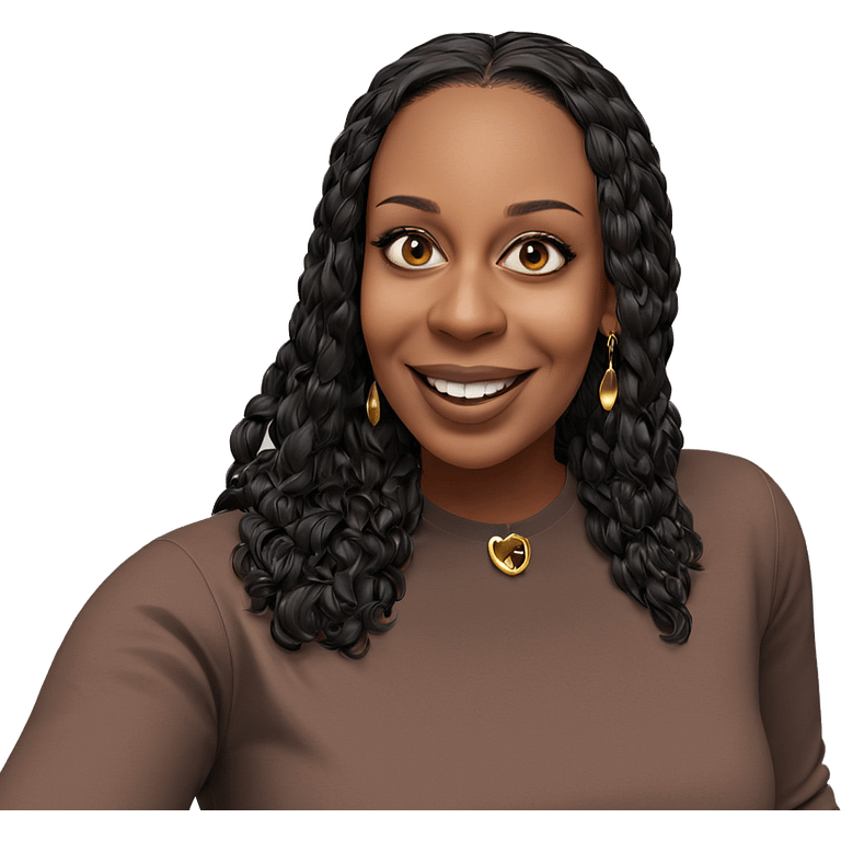 dark-skinned girl with earrings emoji