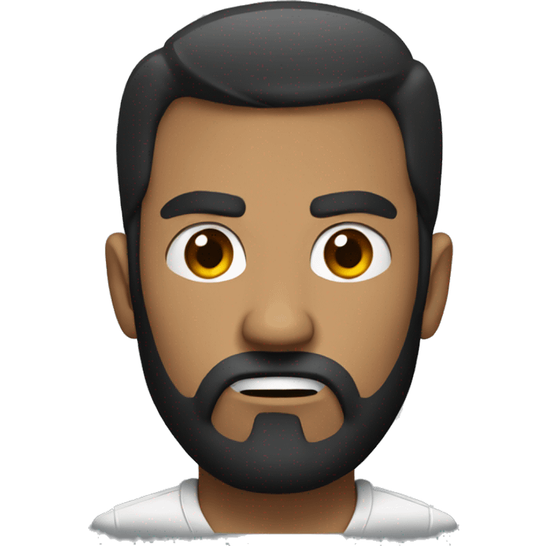 man with black short beard angry emoji