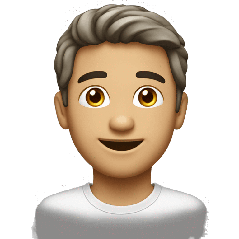 homem 21 anos, branco, 2 brincos pequenos, 1 em cada orelha, de touca e feliz emoji