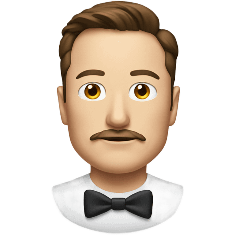 Elon musk with a mustache  emoji