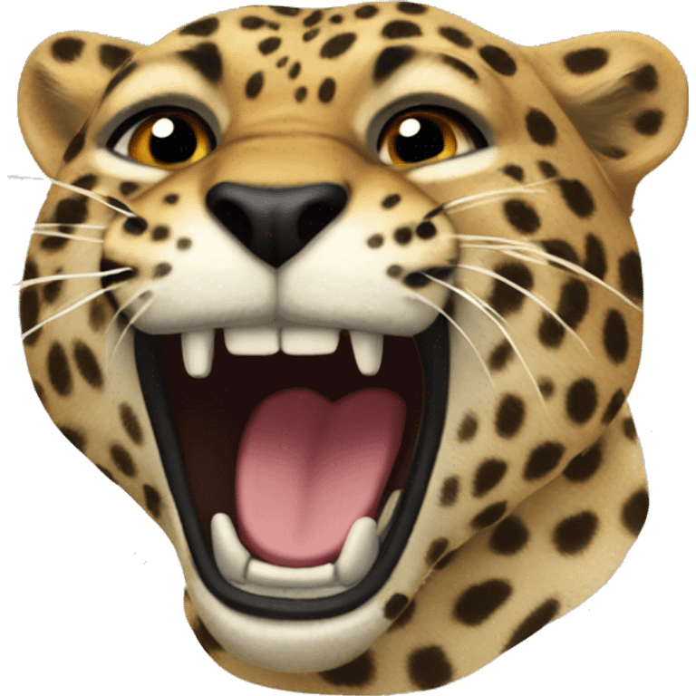 leapord roaring emoji