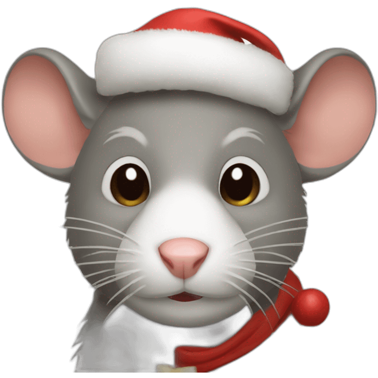 Santa rat emoji