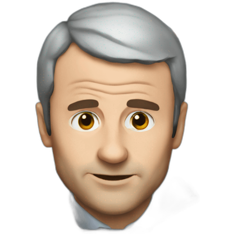 Macron mange des fraises  emoji