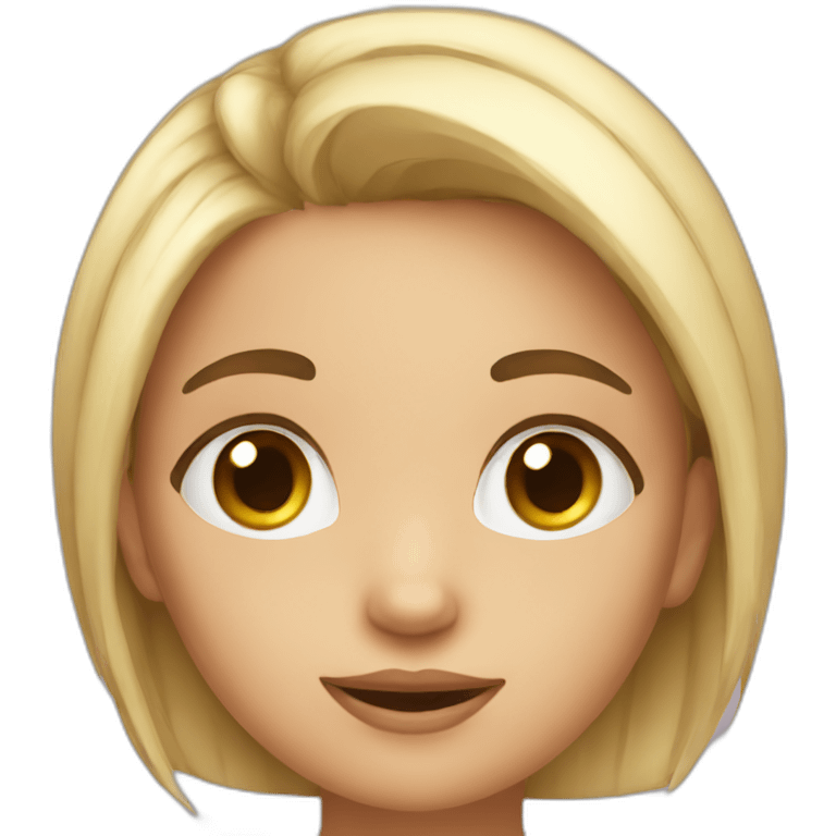 Whire so Cute girl emoji