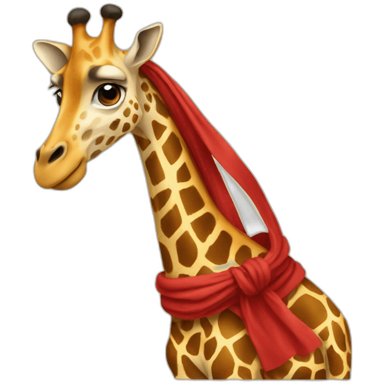 jiraffe with a  red scarf emoji