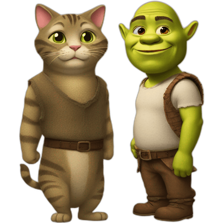 Shrek and Cat emoji