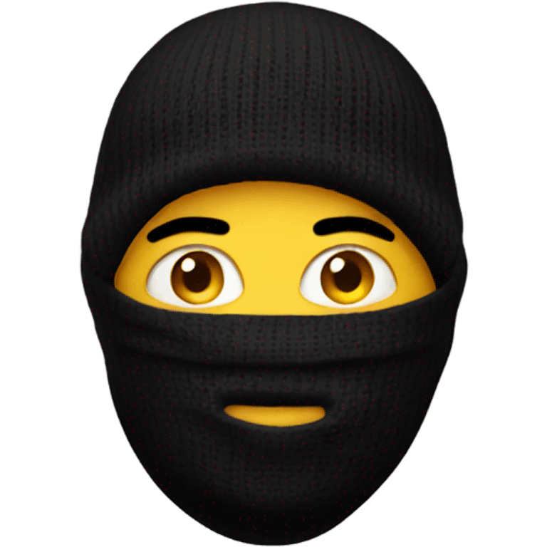 guy wearing a balaclava  emoji