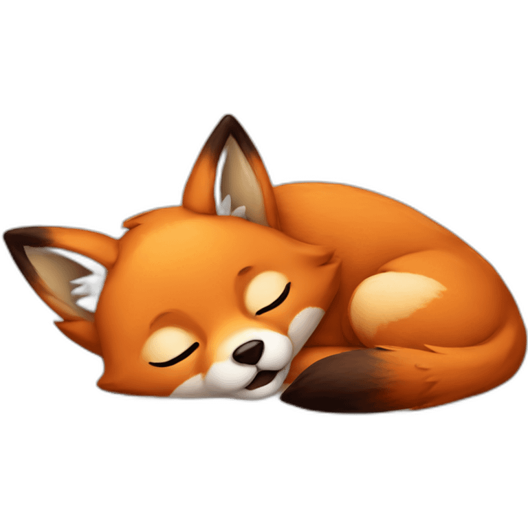 Fox in bed emoji