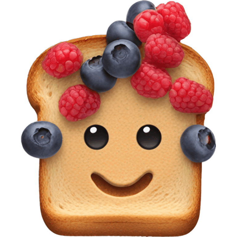 1 tost on the top peanut butter & berries  emoji