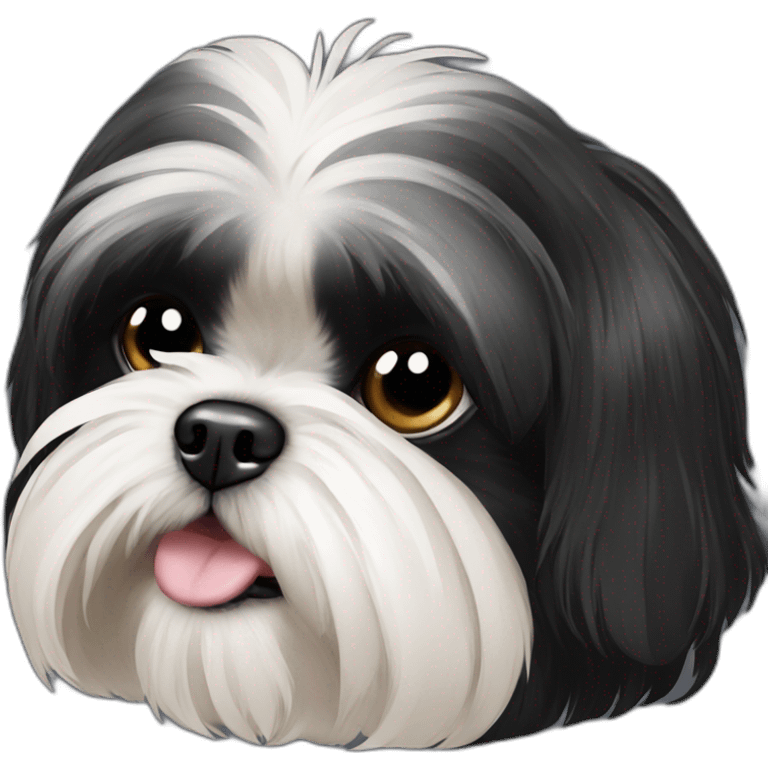 all black shih tzu emoji