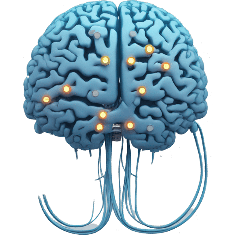 AI brain wires circuit emoji