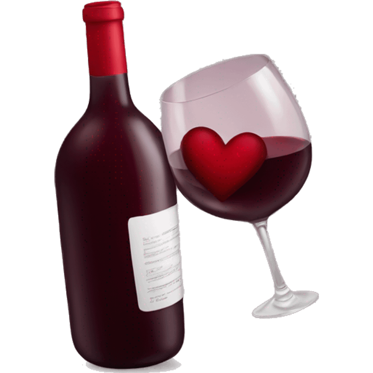 Red wine heart emoji