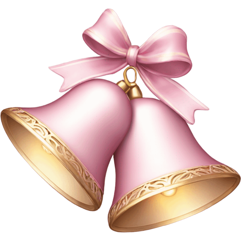 Light pink Christmas bells emoji