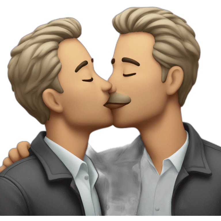 man kissing man emoji