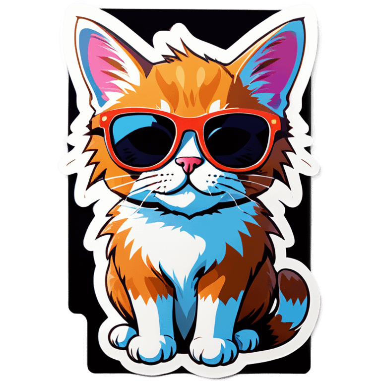 Cat with sunglasses emoji