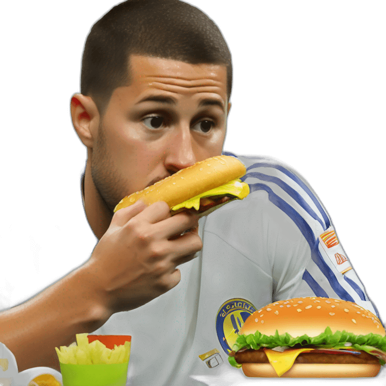 eden hazard mange un hamburger emoji