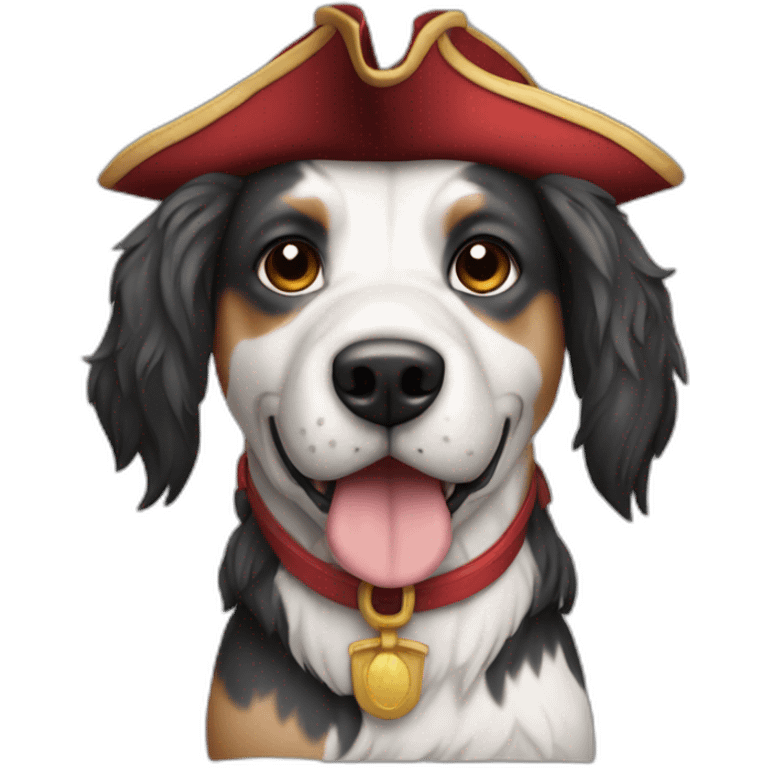 Chien sur une tête de pirate emoji