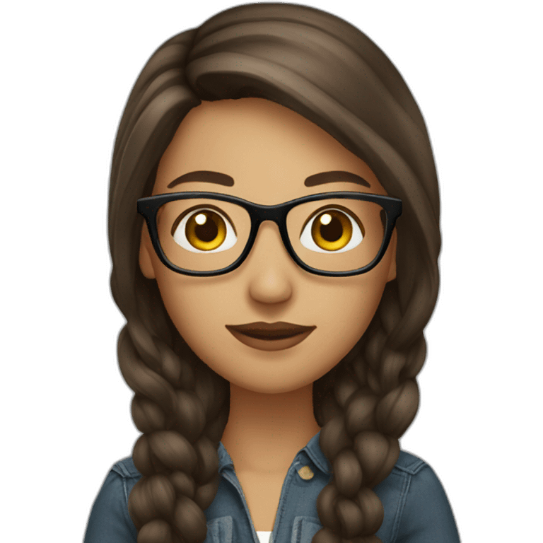 designer-in-glasses-with-long-brunette-hair emoji