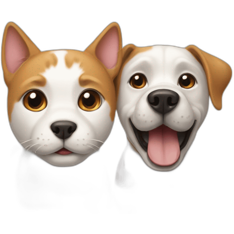 Cat and dog emoji