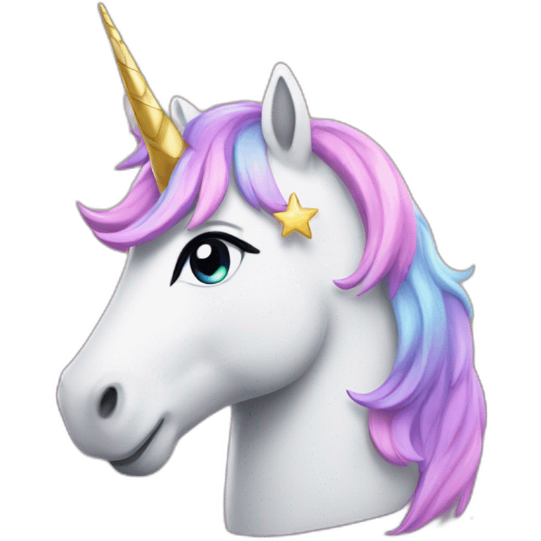 Unicorn with sparkles emoji