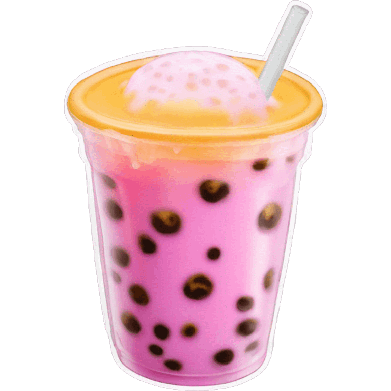 Bubble tea passion fruit emoji