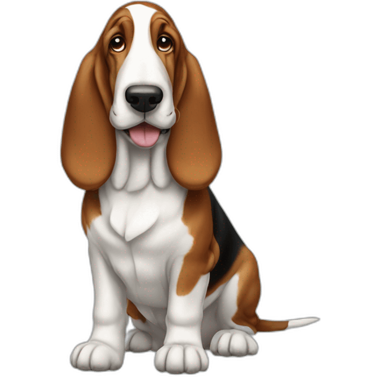 Dog basset hound full-height emoji