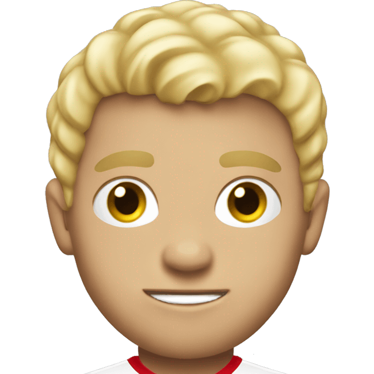 Evil Liverpool fan boy with blonde hair emoji