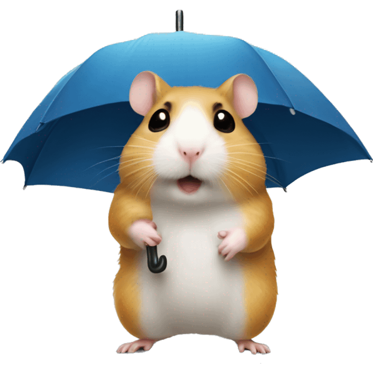 Hamster with umbrella  emoji