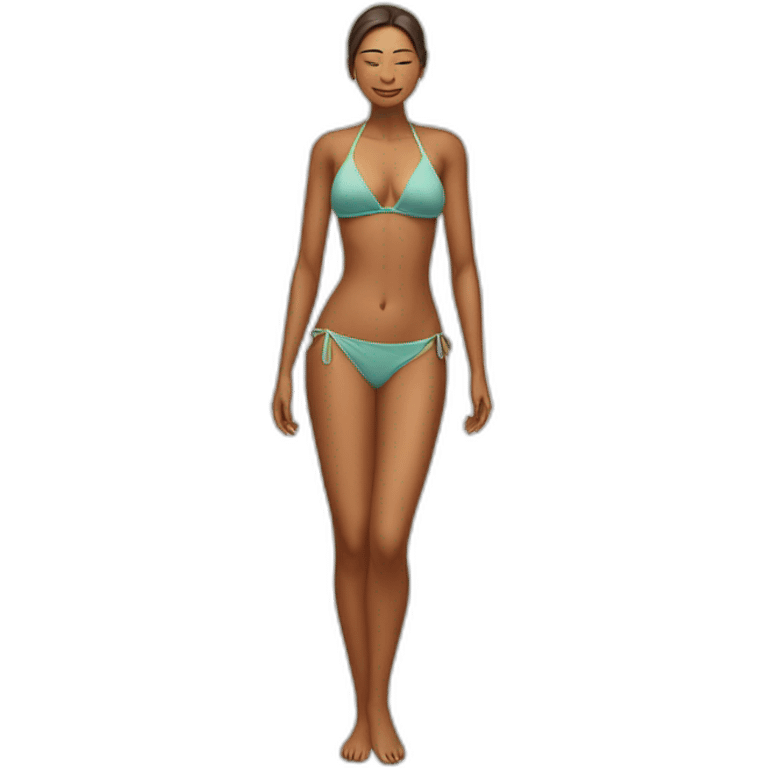 bikini-woman-siddhasana emoji