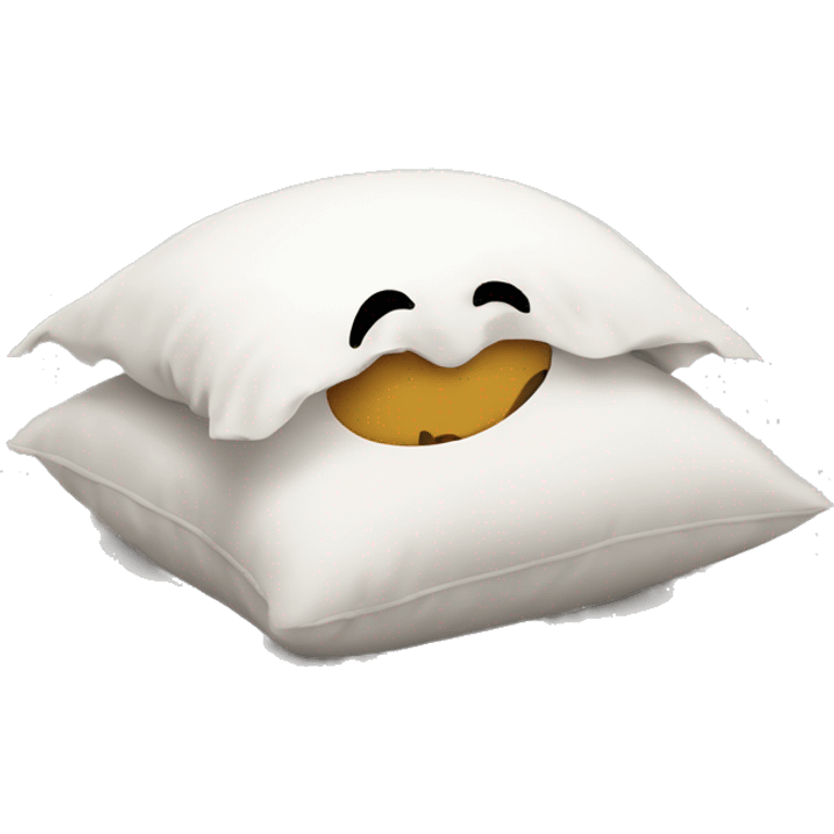 cartoon head buried in pillow emoji