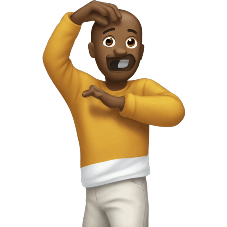 A person doing a dab  emoji