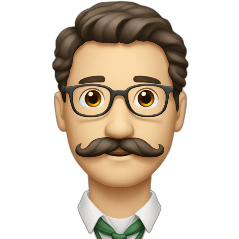 Homem bigode academia emoji