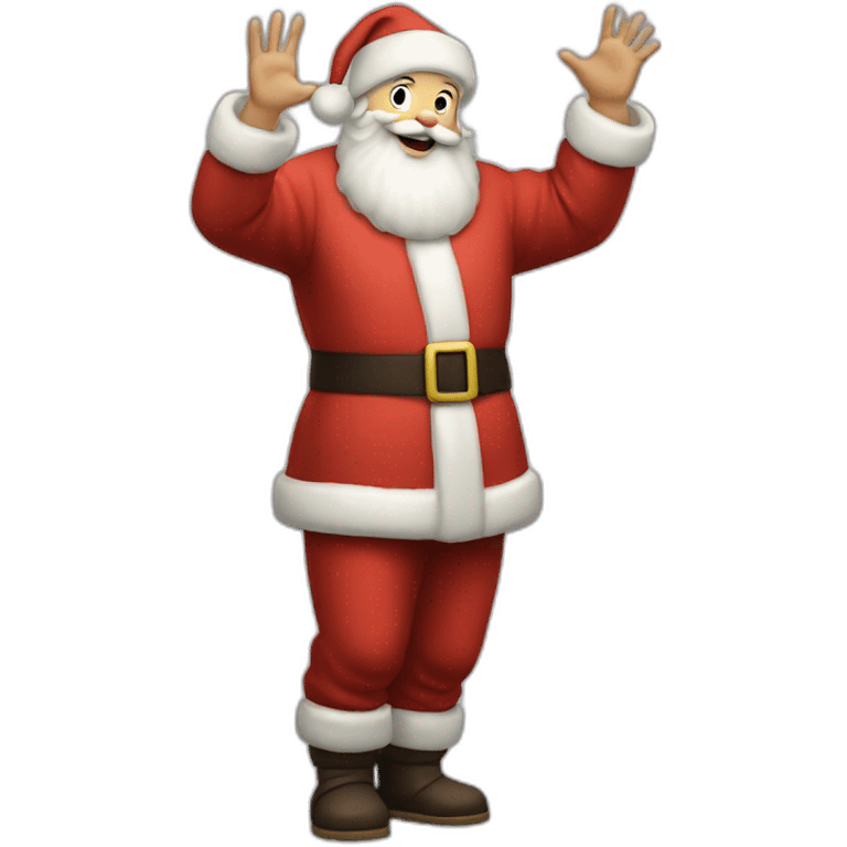 Full height Actively gesturing with hands pale skin Santa Claus emoji